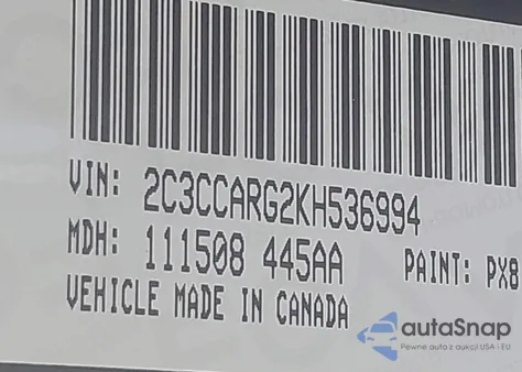 2019 Chrysler 300 Touring L Awd from USA, damaged, VIN 2C3CCARG2KH536994